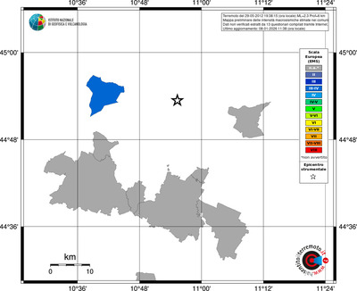 Mappa EMS - territori comuni