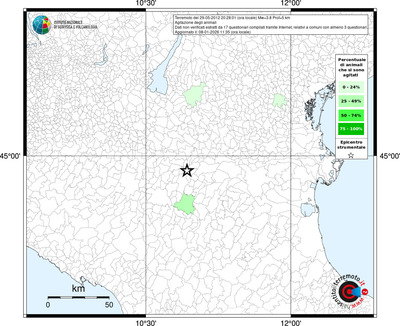 Mappa territorio comunale con almeno 3 questionari