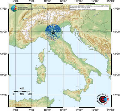 Area di invio delle email agli iscritti
