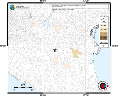 Mappa territorio comunale con almeno 3 questionari