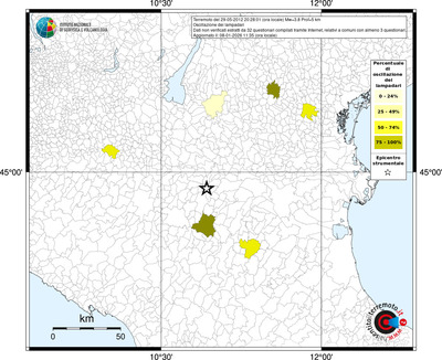 Mappa territorio comunale con almeno 3 questionari