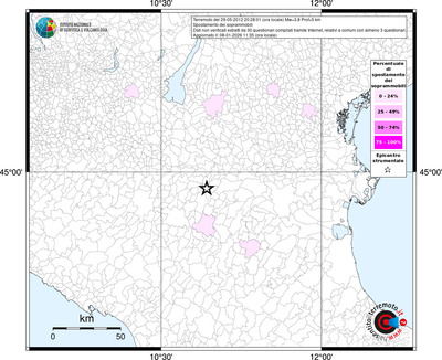 Mappa territorio comunale con almeno 3 questionari