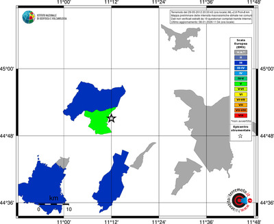 Mappa EMS - territori comuni