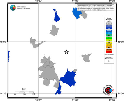 Mappa EMS - territori comuni
