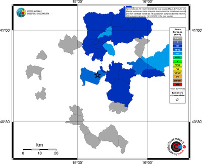 Mappa EMS - territori comuni