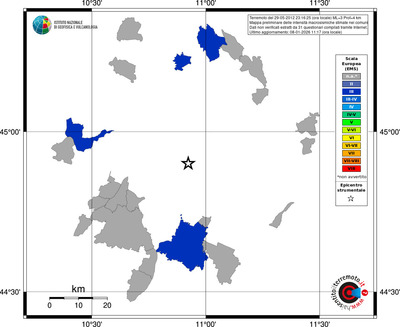 Mappa EMS - territori comuni