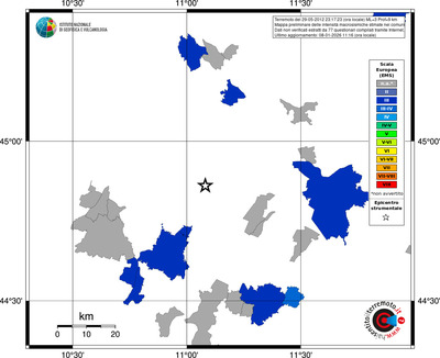 Mappa EMS - territori comuni