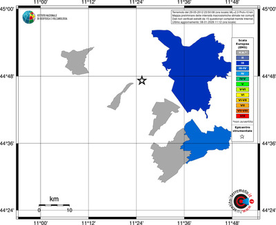 Mappa EMS - territori comuni