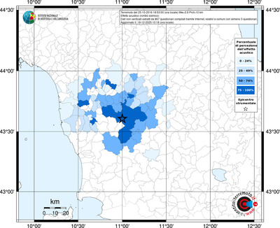 Mappa territorio comunale con almeno 3 questionari