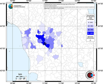 Mappa territorio comunale con almeno 3 questionari