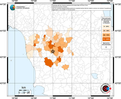 Mappa territorio comunale con almeno 3 questionari