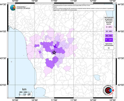 Mappa territorio comunale con almeno 3 questionari