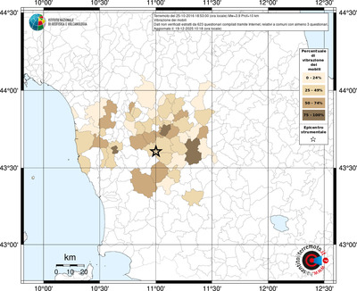 Mappa territorio comunale con almeno 3 questionari