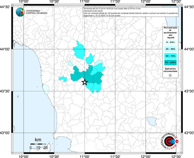 Mappa territorio comunale con almeno 3 questionari
