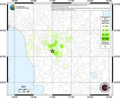 Mappa territorio comunale con almeno 3 questionari