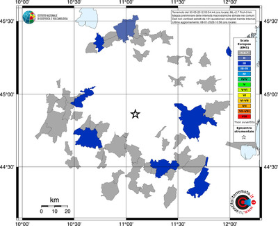 Mappa EMS - territori comuni
