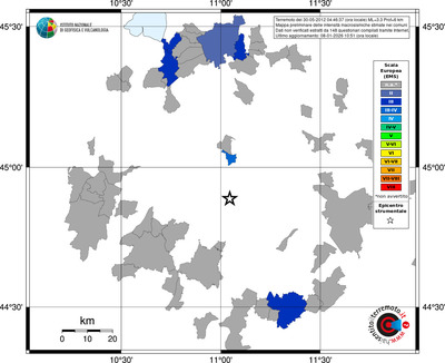 Mappa EMS - territori comuni