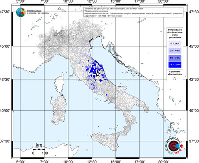 Mappa territorio comunale con almeno 3 questionari