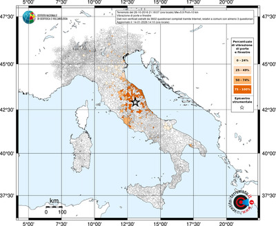 Mappa territorio comunale con almeno 3 questionari