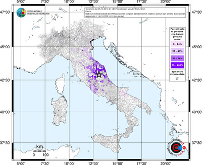 Mappa territorio comunale con almeno 3 questionari