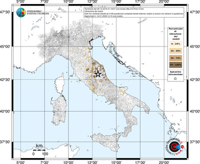 Mappa territorio comunale con almeno 3 questionari