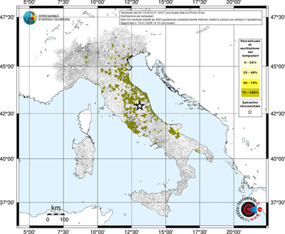 Mappa territorio comunale con almeno 3 questionari