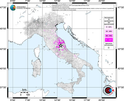 Mappa territorio comunale con almeno 3 questionari