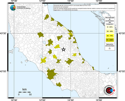Mappa territorio comunale con almeno 3 questionari