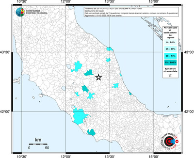 Mappa territorio comunale con almeno 3 questionari