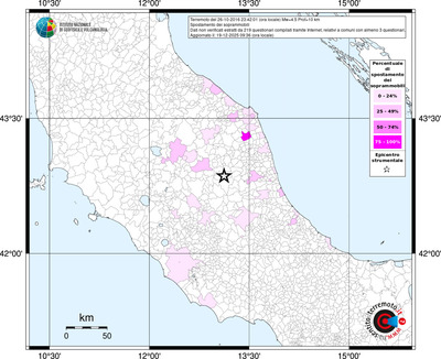 Mappa territorio comunale con almeno 3 questionari
