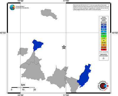 Mappa EMS - territori comuni