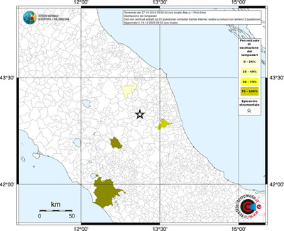 Mappa territorio comunale con almeno 3 questionari