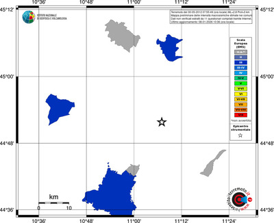 Mappa EMS - territori comuni