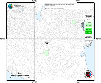Mappa territorio comunale con almeno 3 questionari