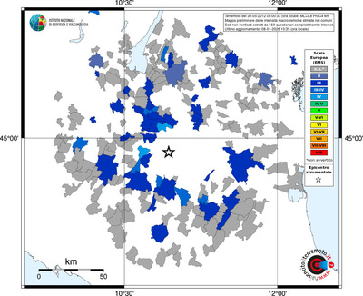 Mappa EMS - territori comuni