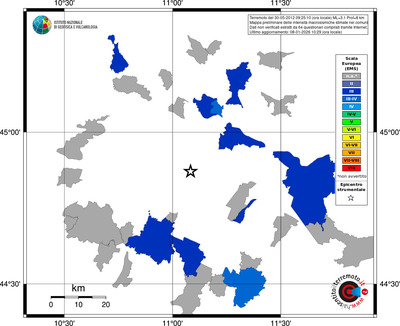 Mappa EMS - territori comuni