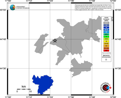 Mappa EMS - territori comuni