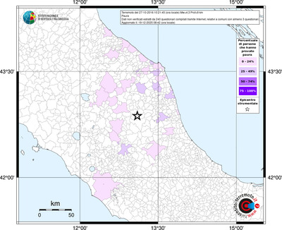 Mappa territorio comunale con almeno 3 questionari