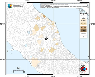 Mappa territorio comunale con almeno 3 questionari
