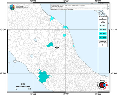 Mappa territorio comunale con almeno 3 questionari