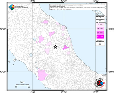 Mappa territorio comunale con almeno 3 questionari