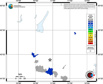 Mappa EMS - territori comuni