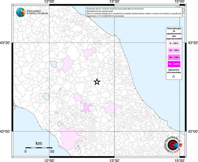 Mappa territorio comunale con almeno 3 questionari
