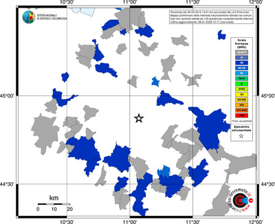 Mappa EMS - territori comuni