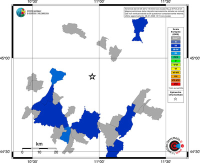 Mappa EMS - territori comuni