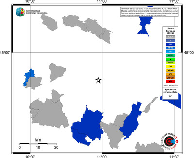 Mappa EMS - territori comuni