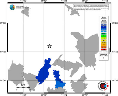 Mappa EMS - territori comuni
