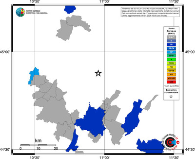 Mappa EMS - territori comuni