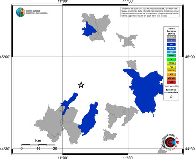Mappa EMS - territori comuni