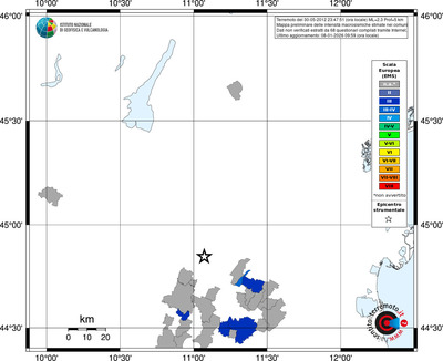 Mappa EMS - territori comuni